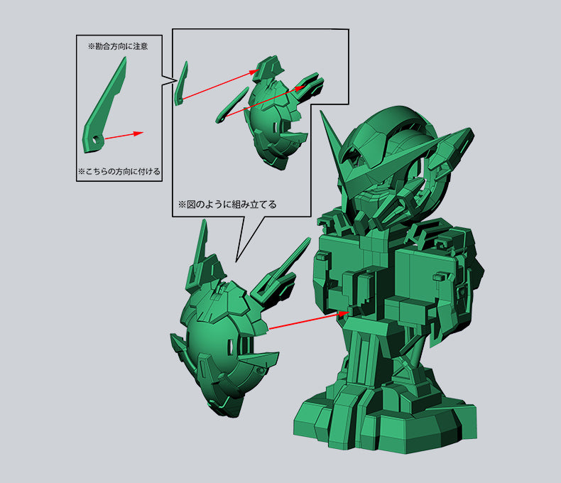 Mobile Suit Gundam MS Mechanical Bust 05 GN-001 Gundam Exia [Trans-Am Color] [Full Set]