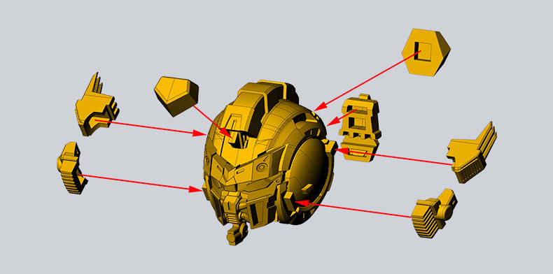 Mobile Suit Gundam MS Mechanical Bust 05 GN-001 Gundam Exia [Trans-Am Color] [Full Set]