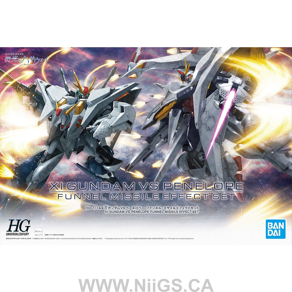 HGUC 1/144 XI GUNDAM VS PENELOPE FUNNEL MISSILE EFFECT SET
