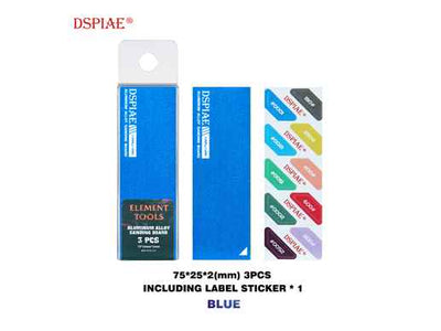DSPIAE Aluminum Alloy Sanding Board (Blue) 3Pcs