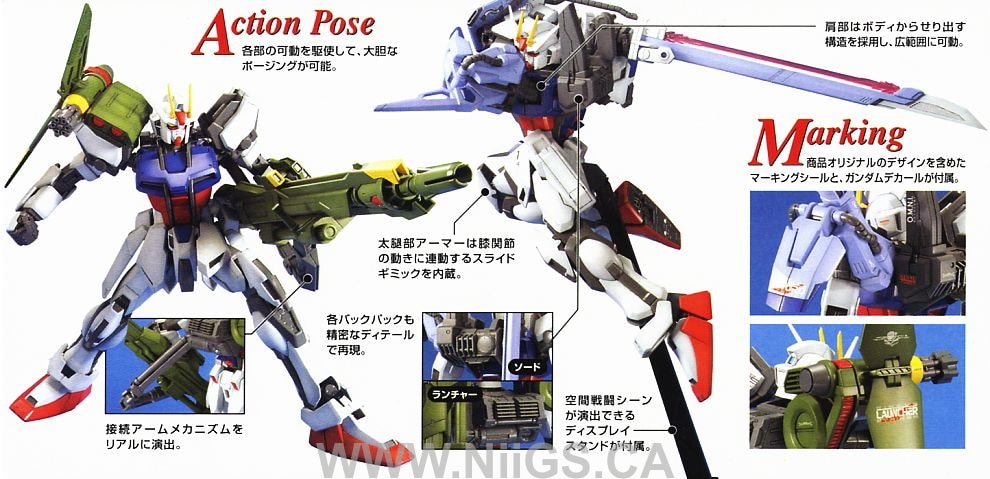 BANDAI HOBBY MG 1/100 STRIKE GUNDAM LAUNCHER / SWORD - Nii G Shop