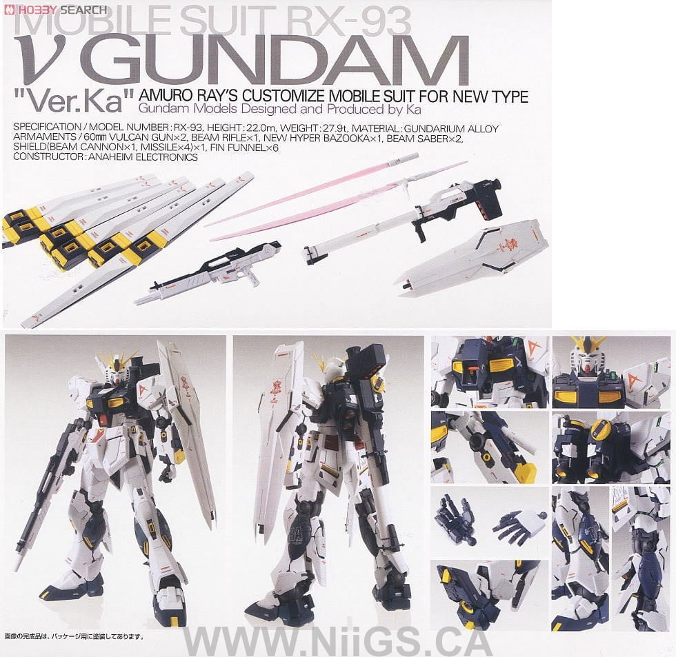 BANDAI Hobby MG 1/100 Nu Gundam Ver.Ka - Nii G Shop