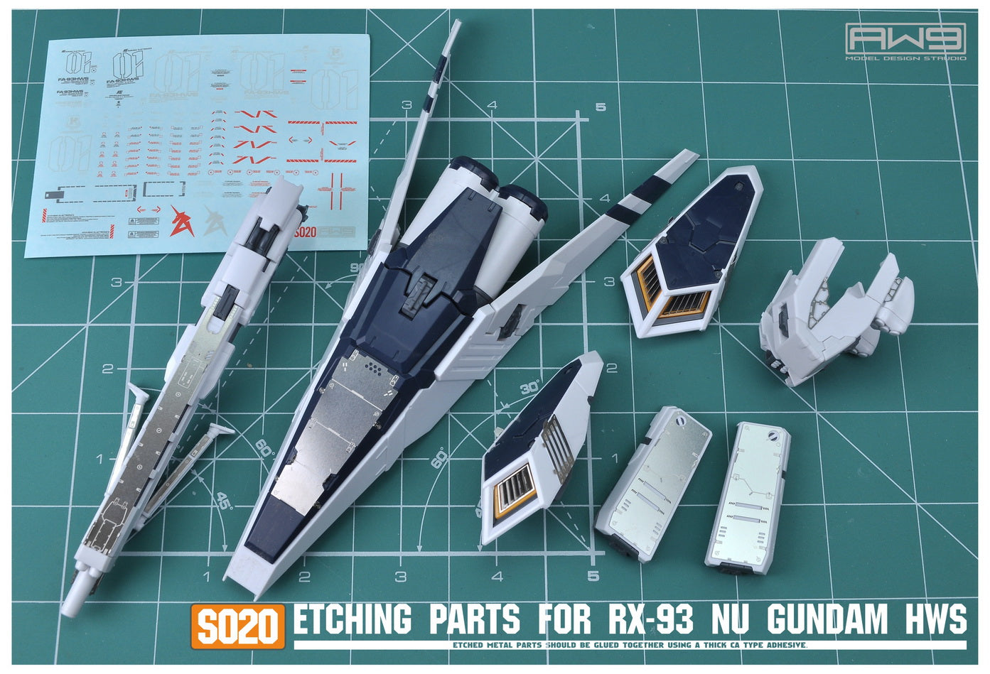 Madworks S20 Etching Parts for RG RX-93 Nu Gundam HWS Add-on (PB)