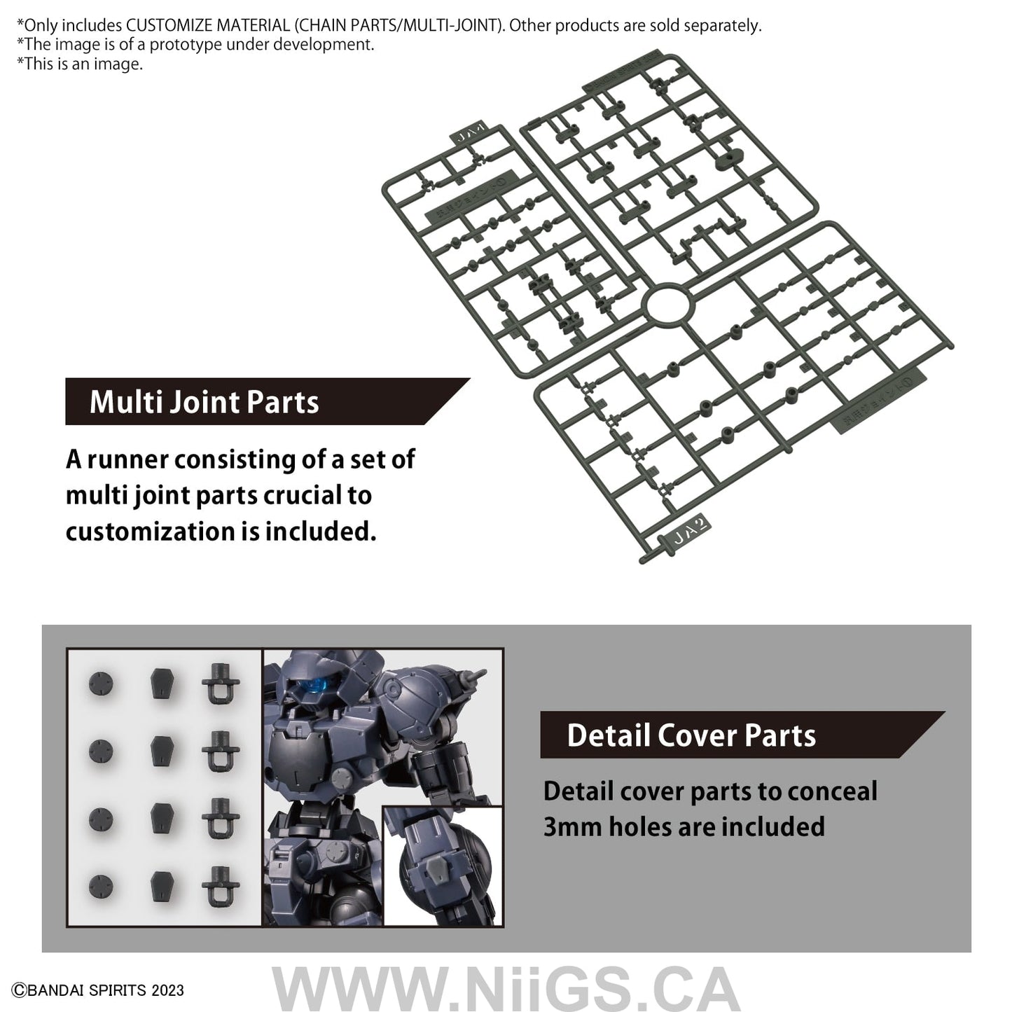 30MM CUSTOMIZE MATERIAL (CHAIN PARTS/MULTI-JOINT)