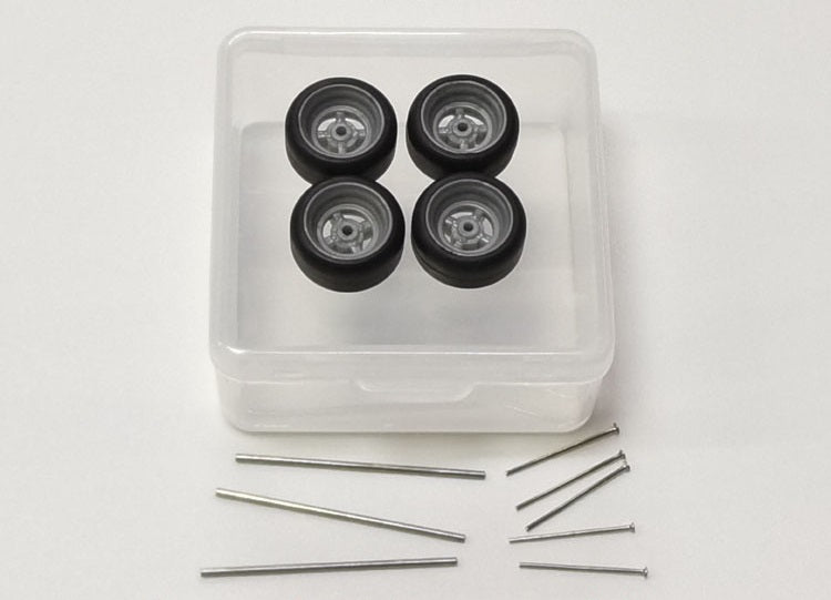 1/64 wheel set with rubber tires