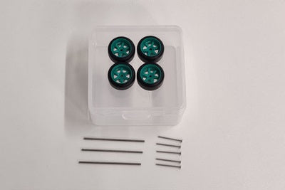 1/64 wheel set with rubber tires